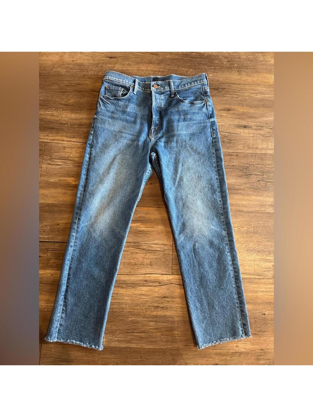 Mother The Tomcat Ankle Frey Medium Wash Denim Jeans Sz 32 EUC